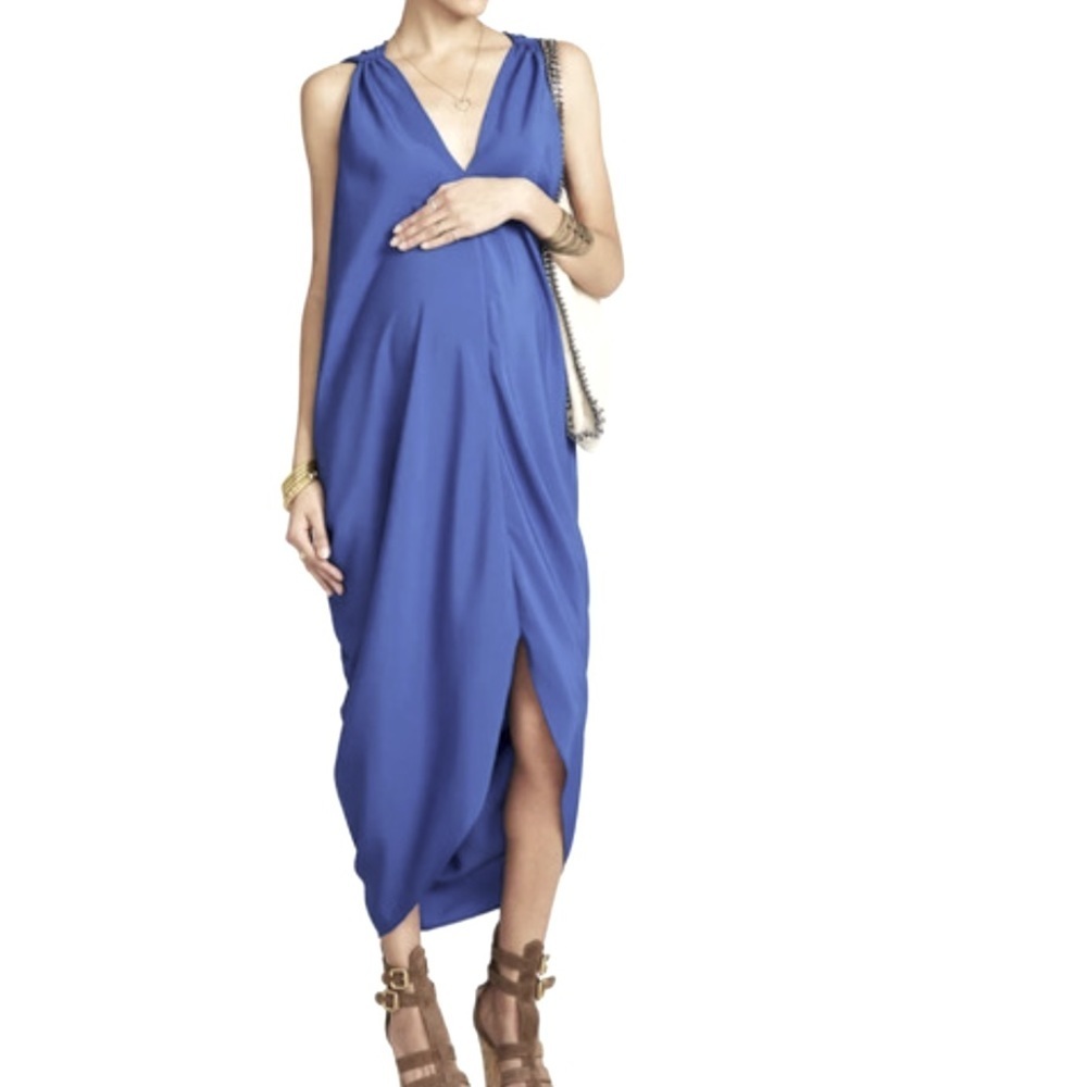 Hatch Amira Caftan Navy Midi Dress P